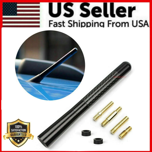 Replacement car radio antenna for roof or fender mounting.
