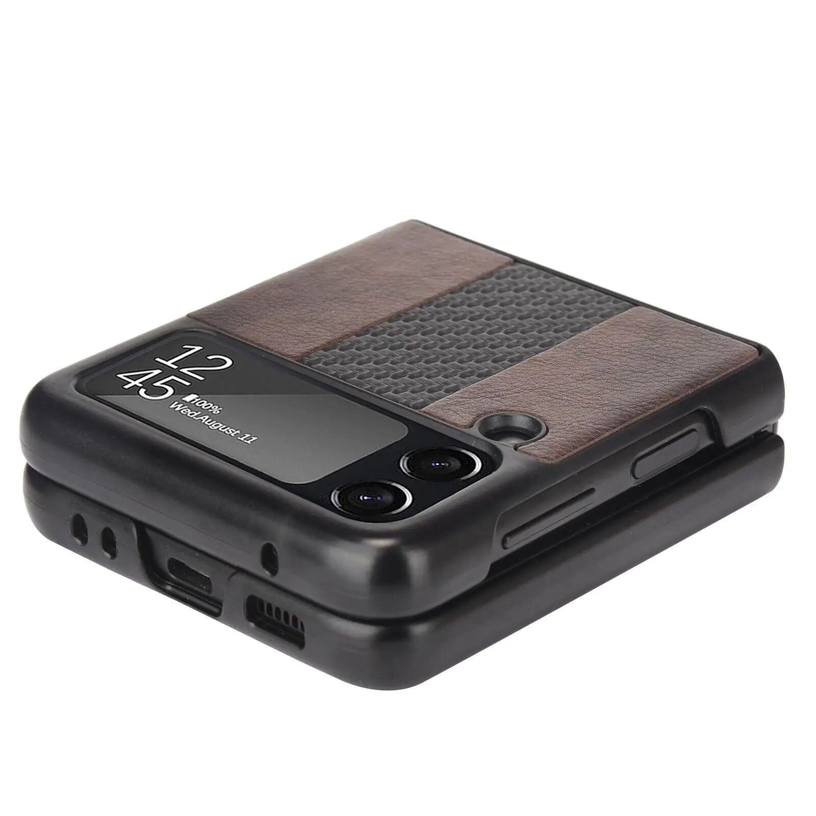 For Samsung Galaxy Z Flip 3 5G Slim Folding Leather Shockproof Phone Case Cover Anti Spier