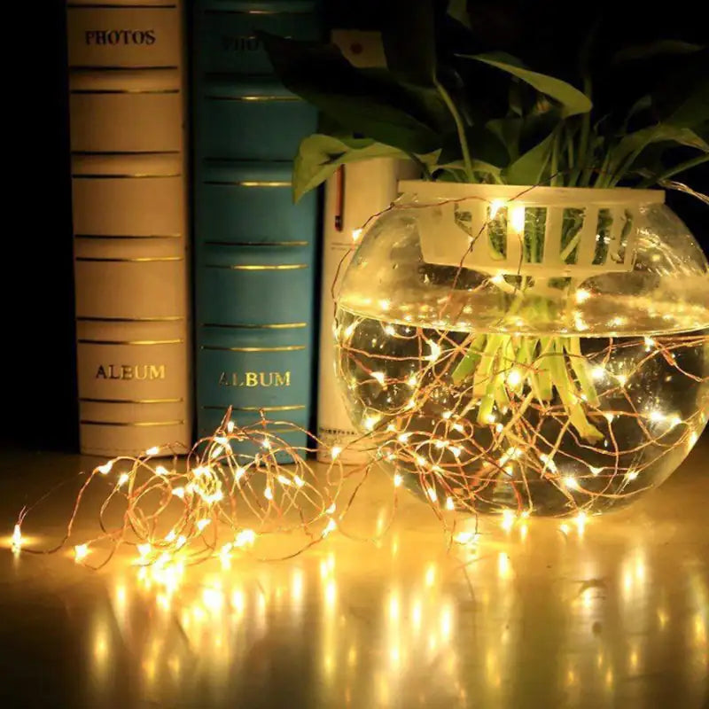Mini Fiery 100 Lights Shine Like Firebugs With Solar Power 2/ Pak Anti Spier