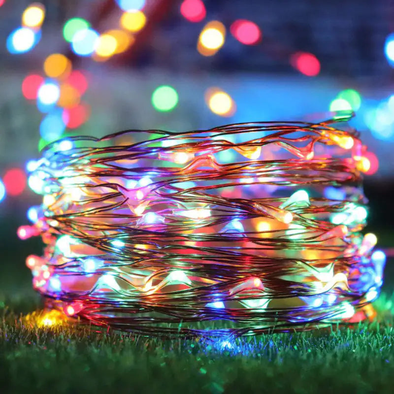 Mini Fiery 100 Lights Shine Like Firebugs With Solar Power 2/ Pak Anti Spier