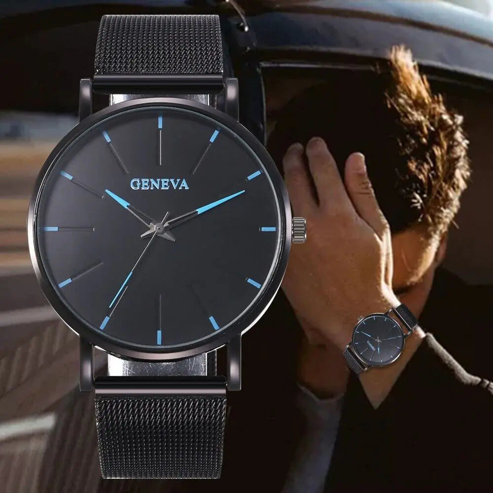 Waterproof Men's Watch Stainless Steel Quartz Luminous Classic Watches Business - Anti Spier 
