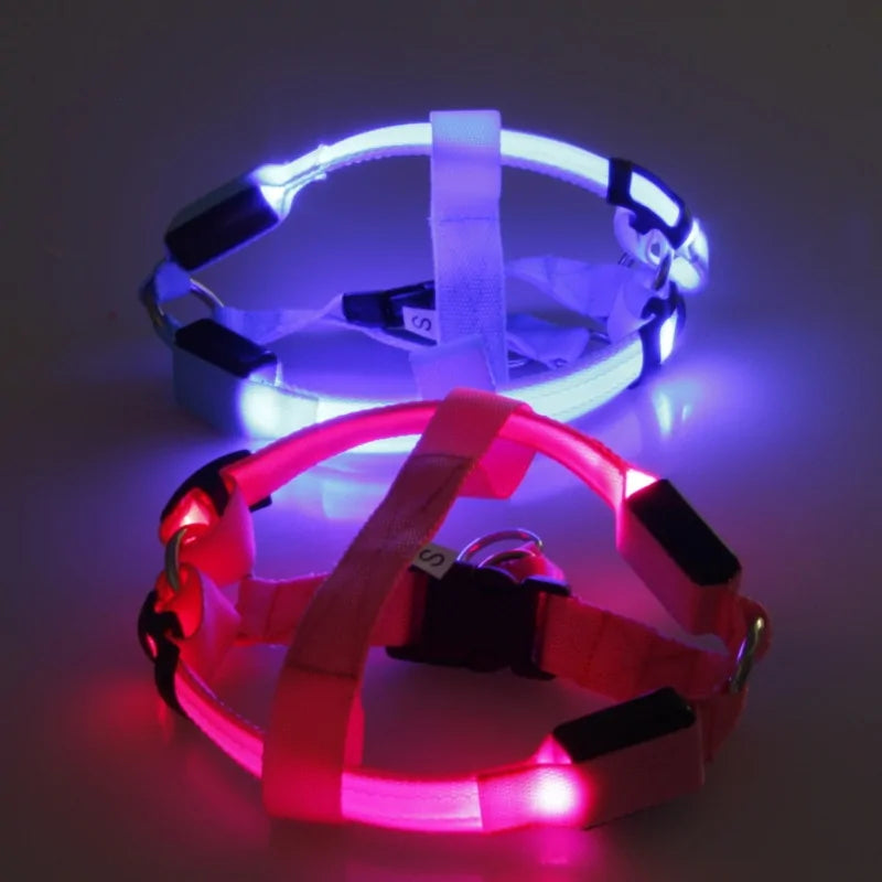 Nylon Pet Safety LED Harness Anti Spier