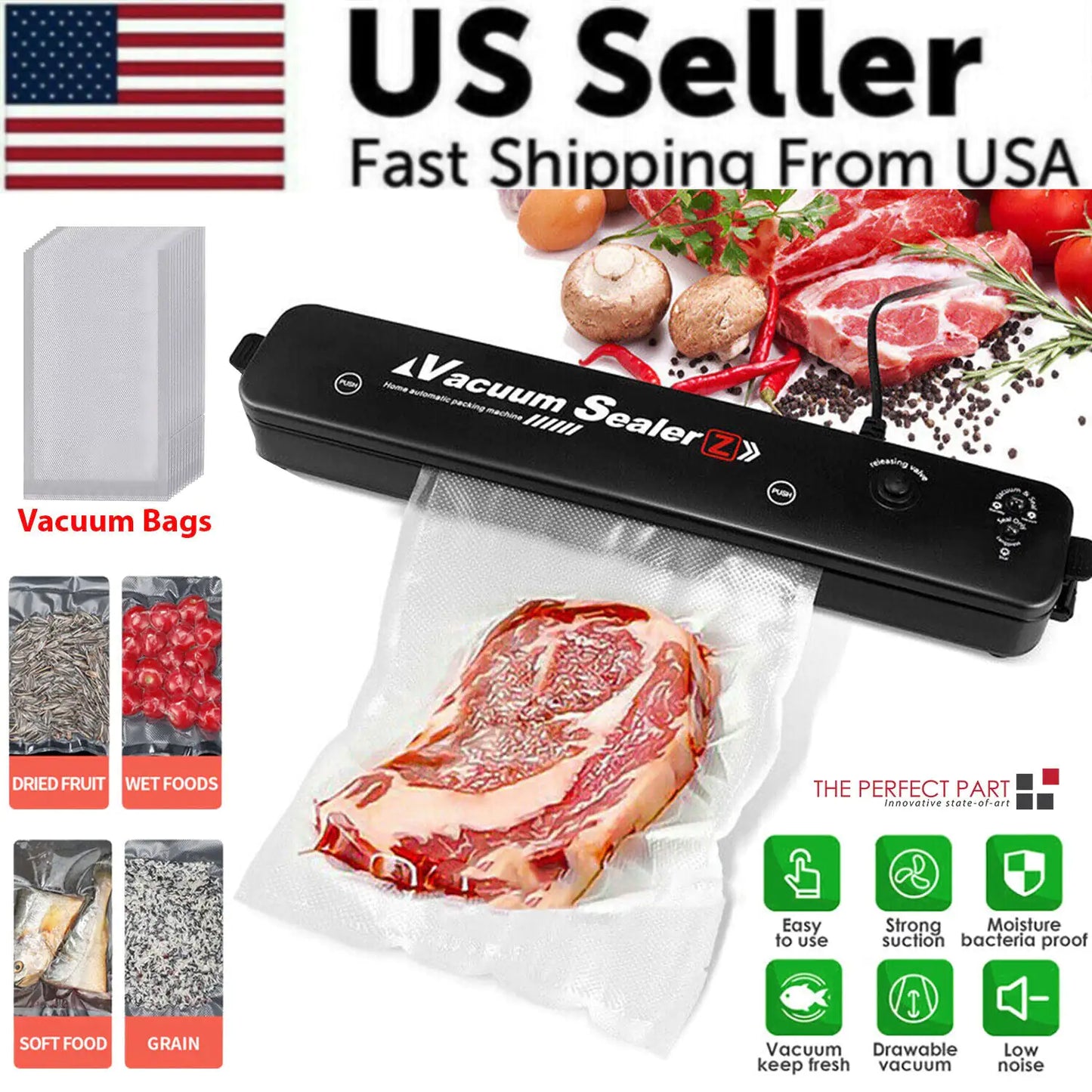 Keep food fresh longer with this automatic vacuum sealer.