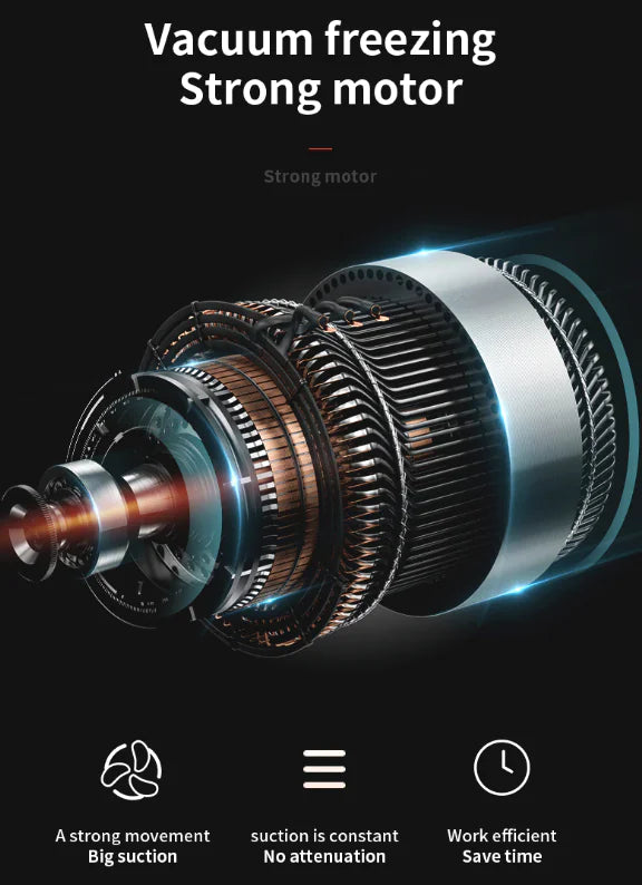 Compact vacuum sealer saves space and time.