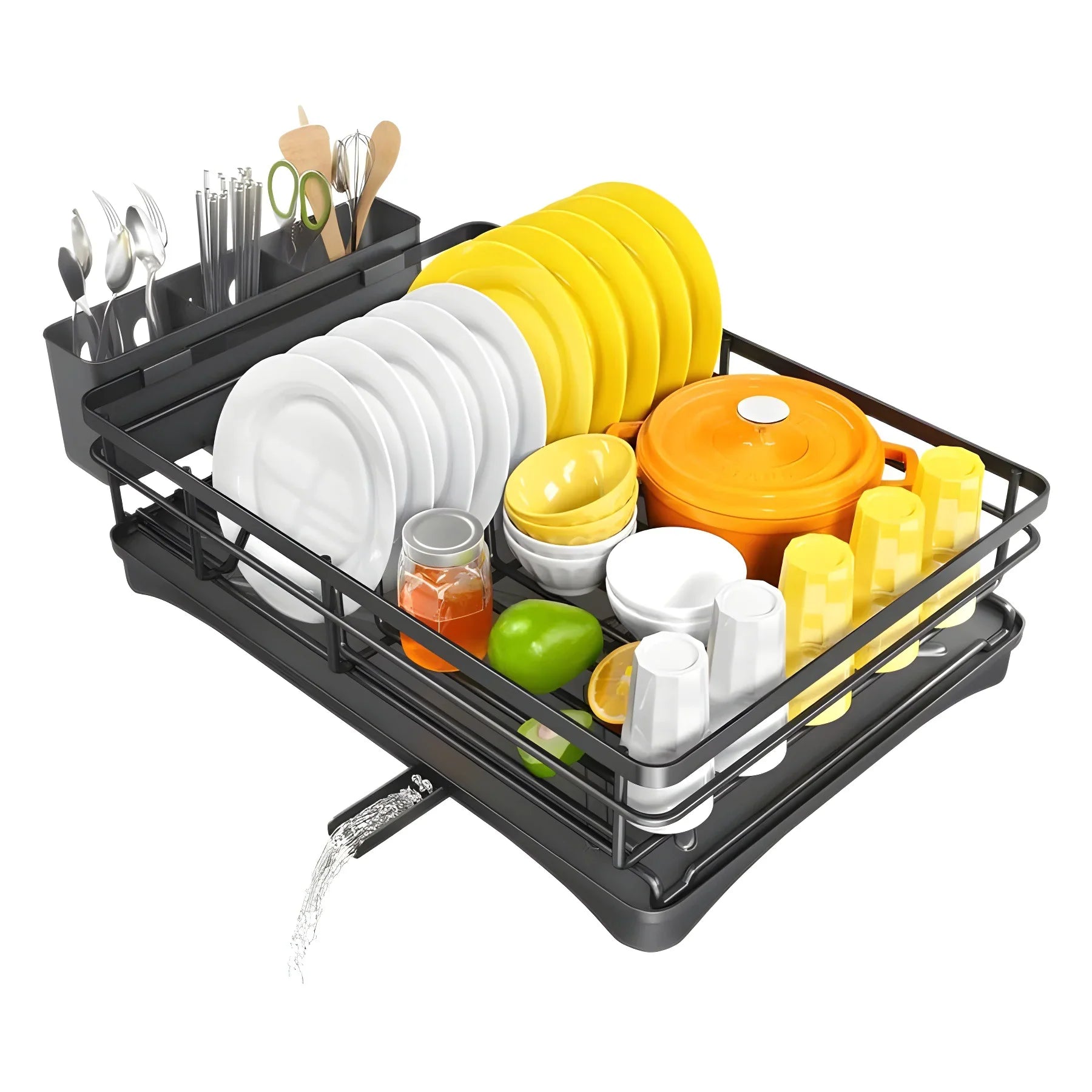 Sink Dish Drain Rack Anti Spier
