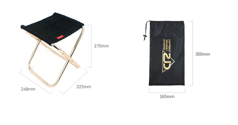 Outdoor Folding Chair - 7075 Aluminum Fishing Stool Anti Spier