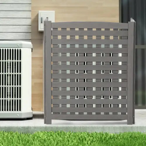 Cedar Privacy Fence 3 Panels Hidden Air Conditioning And Garbage Fence Anti Spier