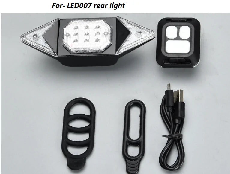 Smart Auto Brake Sensing Light Bicycle Wireless Turn Light Anti Spier