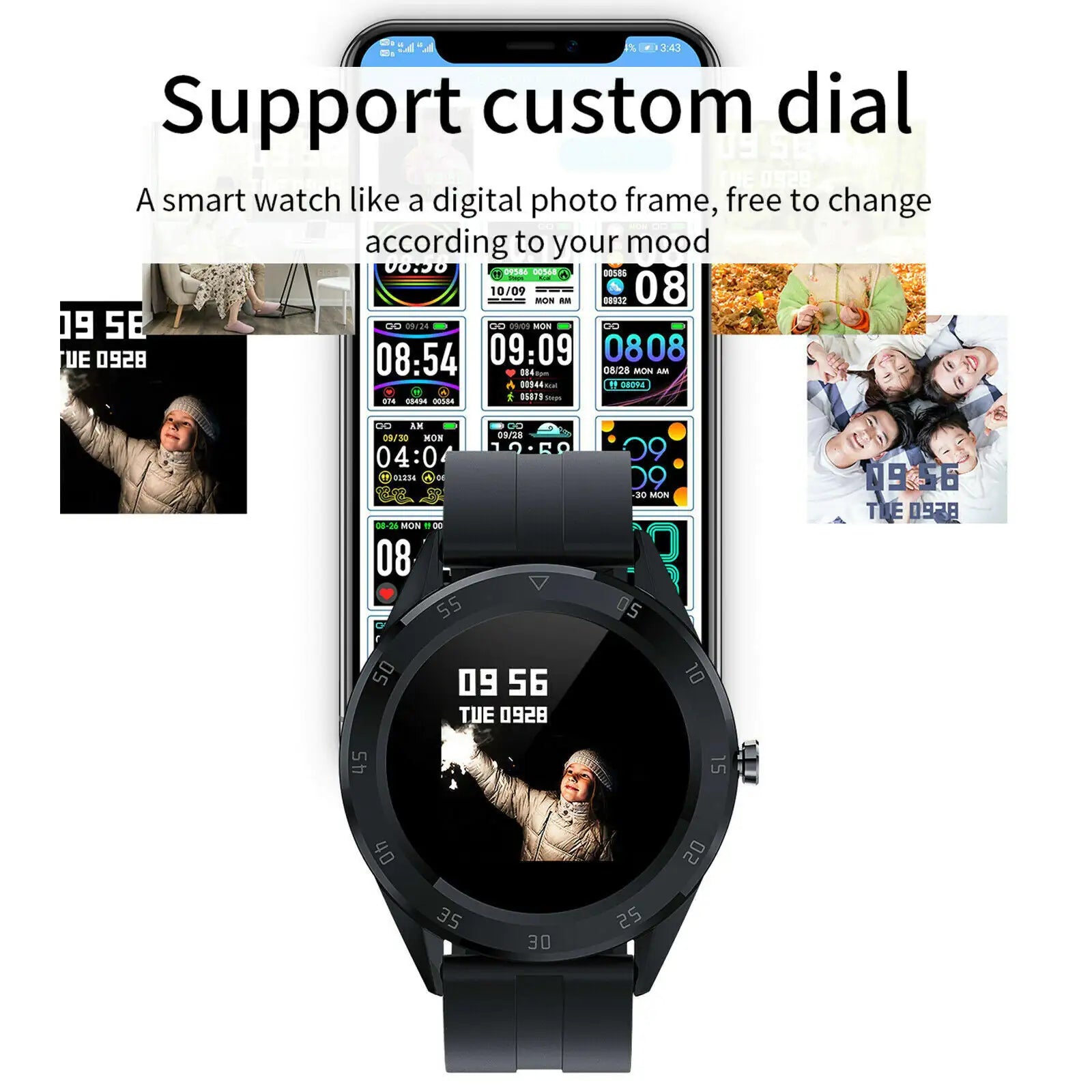 Smartwatch with waterproof protection and Bluetooth connectivity