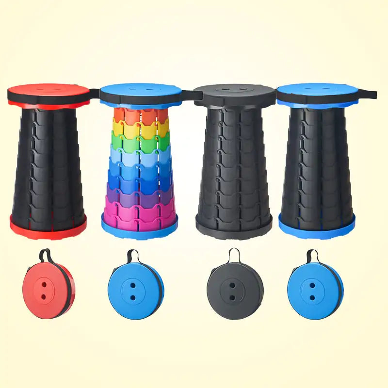 Portable Folding Telescopic Stool with Carry Bag