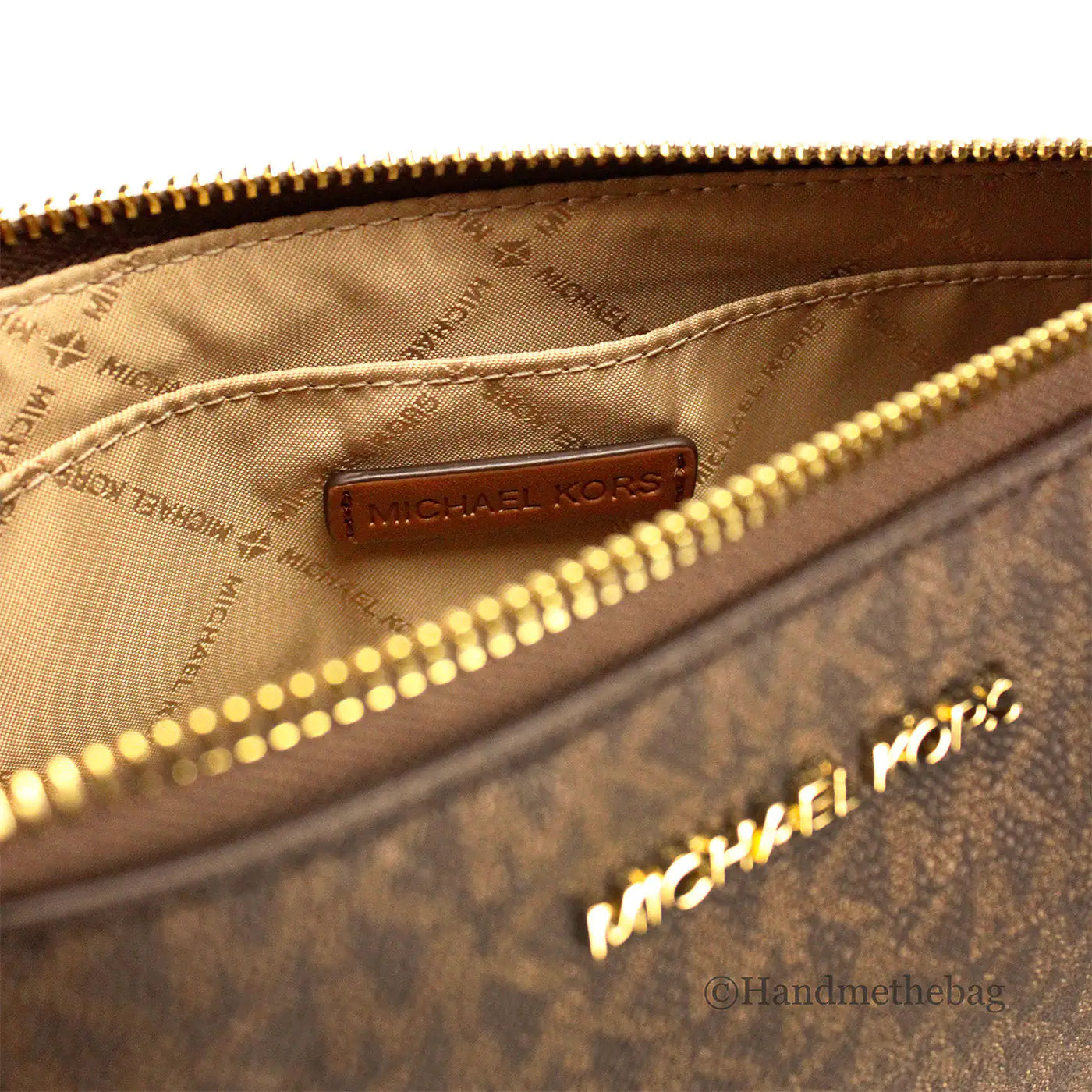 Michael Kors Jet Set Brown PVC Tech Crossbody Bag Anti Spier
