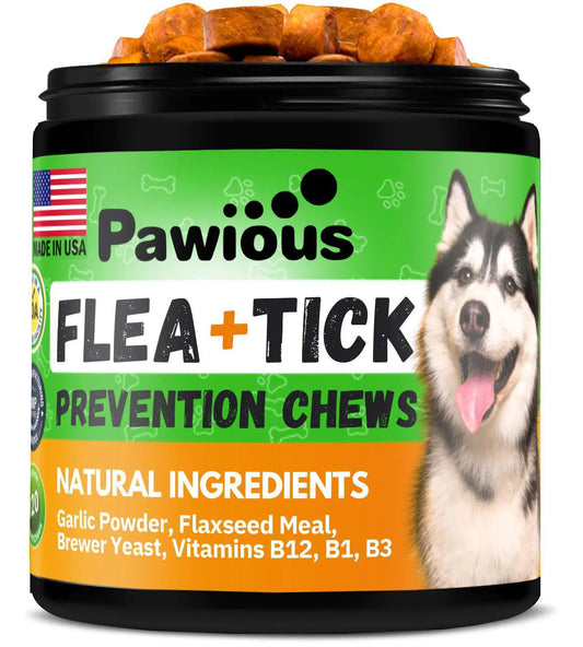 Parasites Prevention for Dogs Chewables Natural Dog Insects Control 120 Tablets Anti Spier