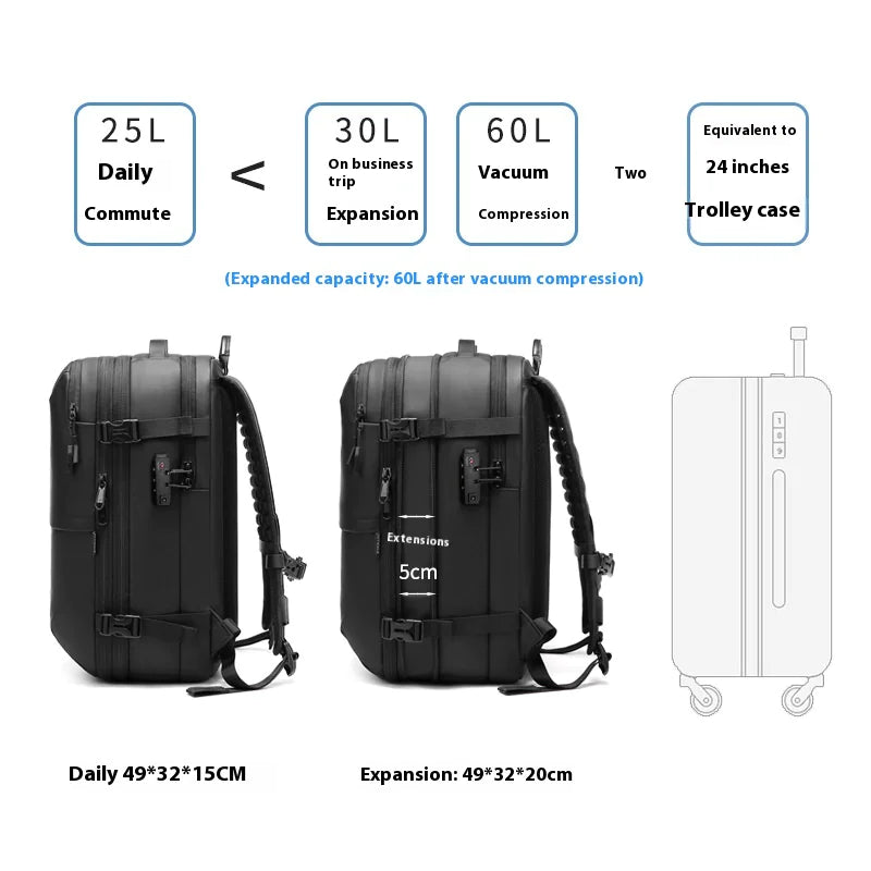 Men's Expansion Backpack Dry Wet Separation Anti Spier