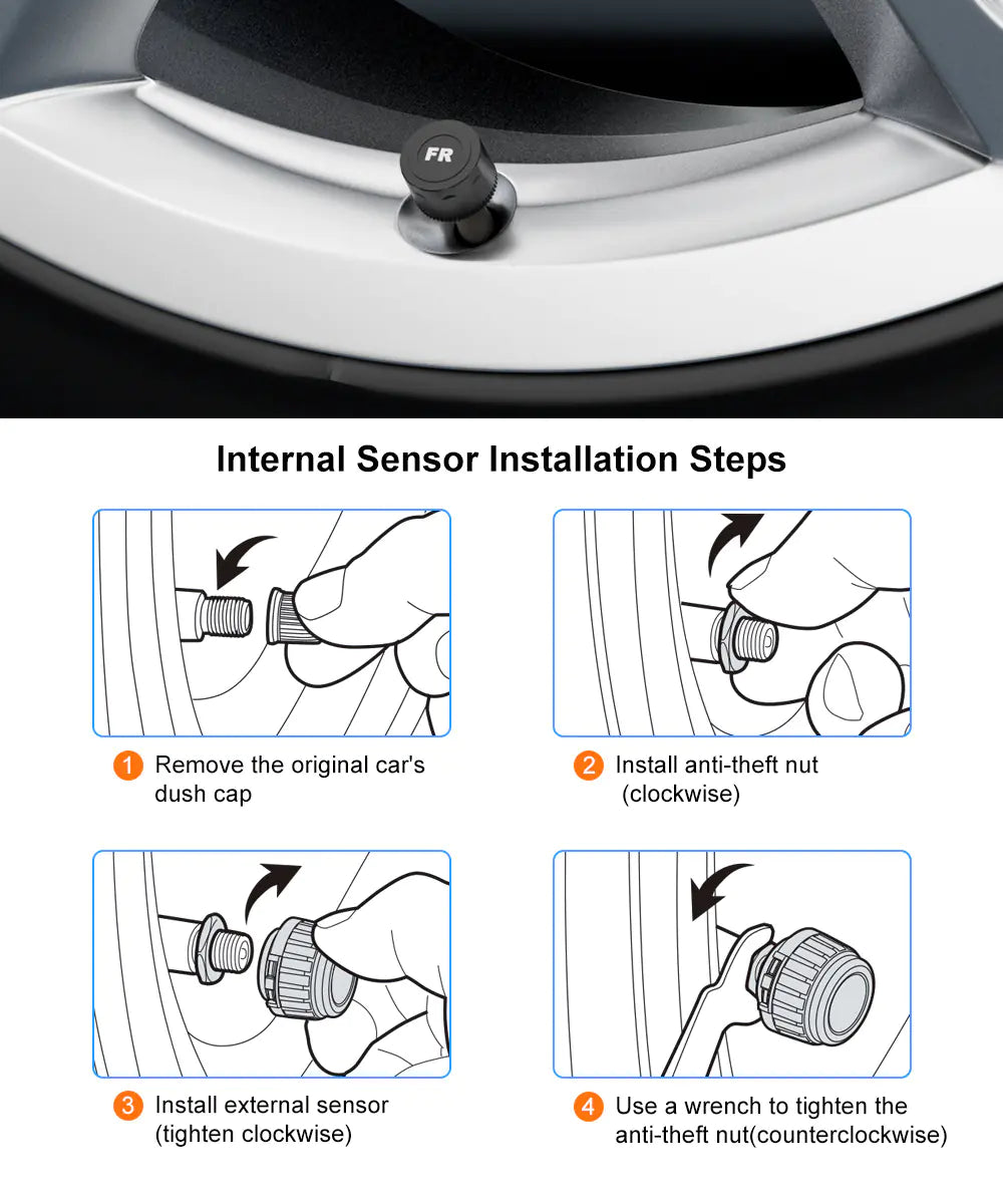 TPMS with External Sensors Anti Spier