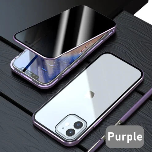 Glass Privacy Metal Phone Case iphone Anti Spier