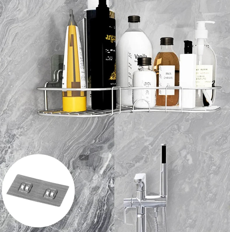 Shower Caddy Shelf Bathroom Corner Bath Storage Holder Organizer Triangular Rack Anti Spier