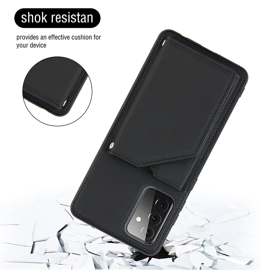 PU Leather Wallet Case For Samsung Anti Spier