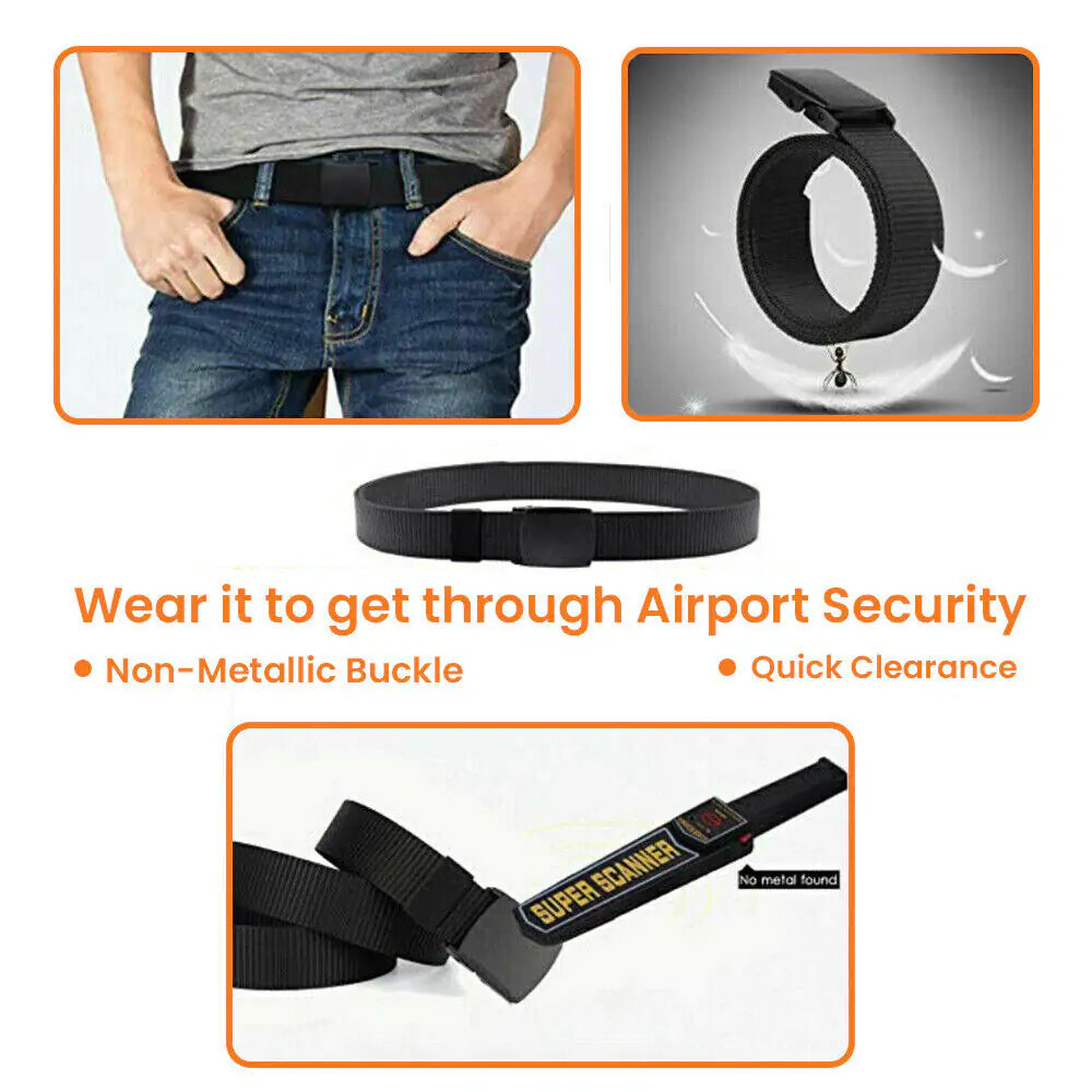 Men's Plastic Cam Buckle Nylon Belt Anti Spier