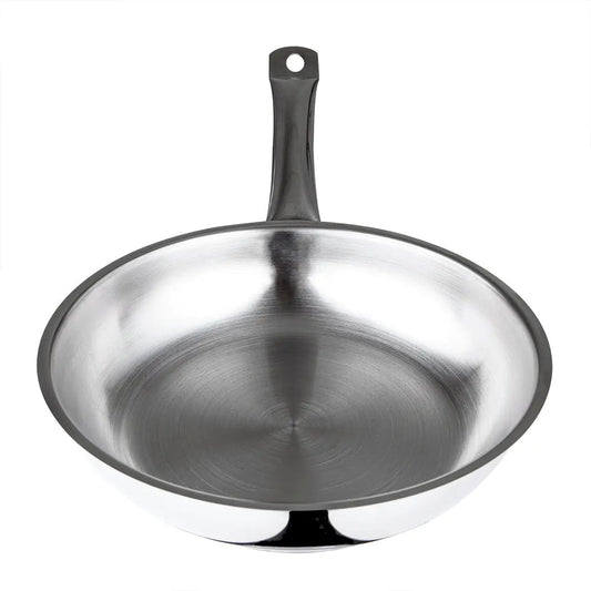Serenk Modernist Stainless Steel Frying Pan 24 cm Anti Spier