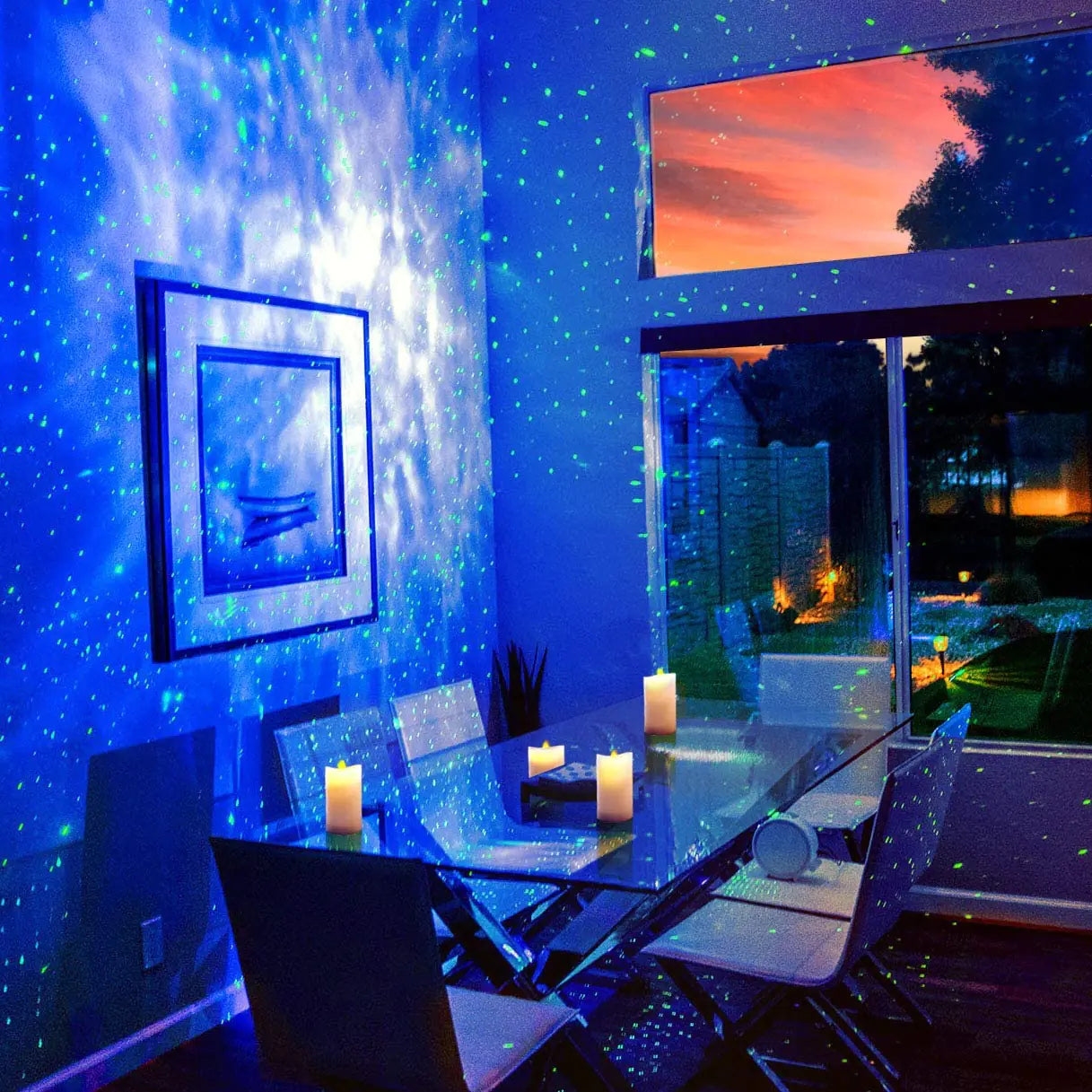 Alexa Compatible Laser Projector w/LED Nebula Cloud for Game Rooms, Home Theater, or Night Light Ambiance Anti Spier