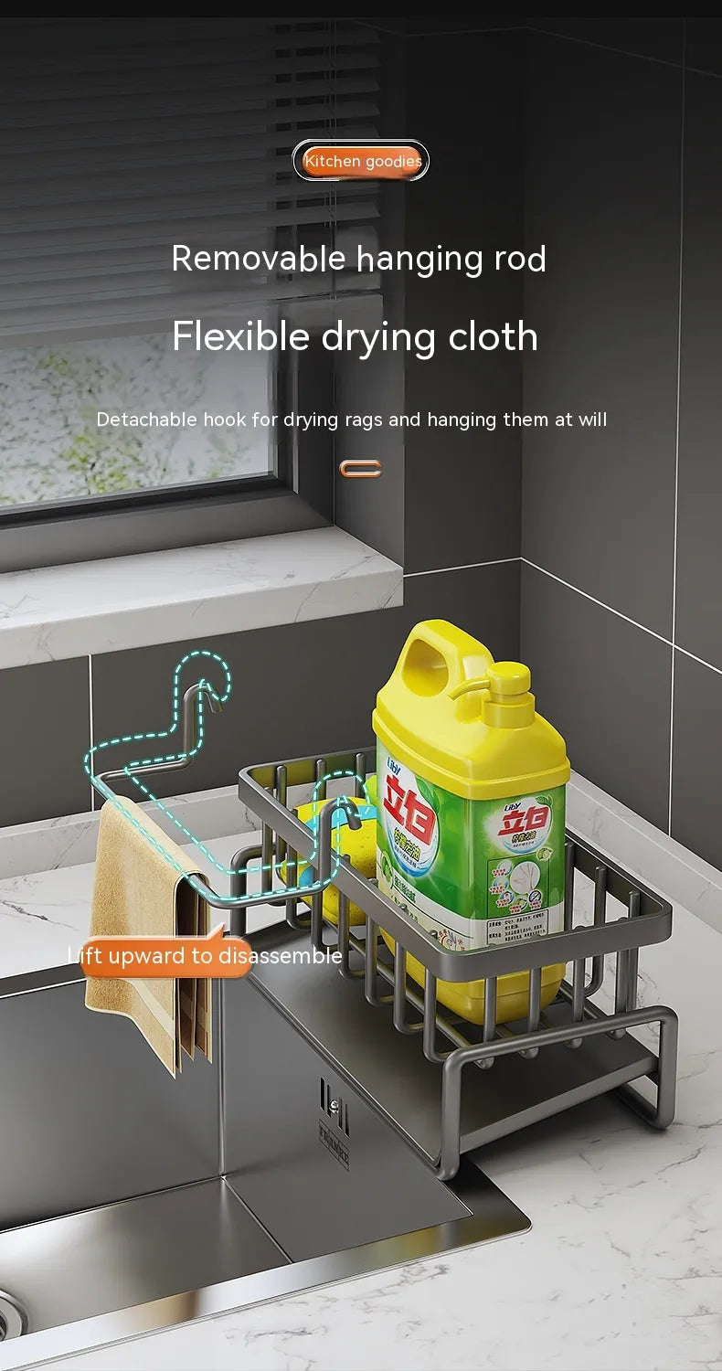 Multi-Functional Kitchen Sink Storage & Drainage Rack Anti Spier
