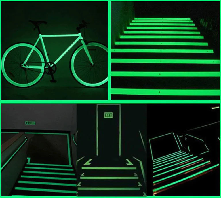 2PC Luminous Tape Self Adhesive Glow In The Dark Wall Sticker Fluorescent Light Anti Spier