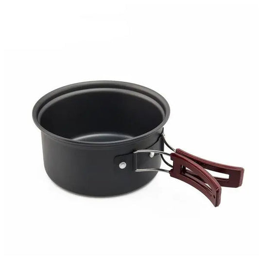 Camping Cookware Set for 2-3 People, Aluminum Alloy Anti Spier