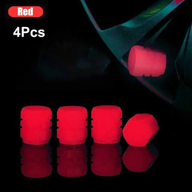 Glow in The Dark Tire Valve Caps Anti Spier