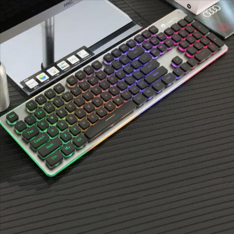 USB Wired Luminous Gaming Keyboard – Ideal for Home & Office Use Anti Spier