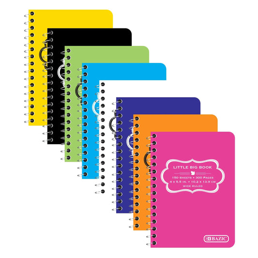 Spiral Fat Book Poly Cover 4" X 5.5" 150 Ct. Anti Spier