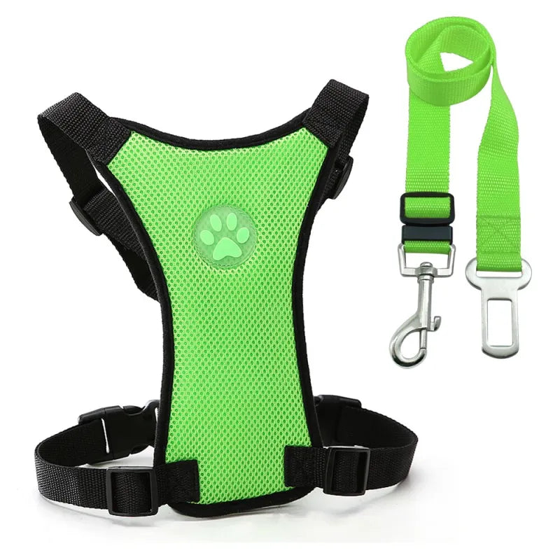 Dog supplies Breathable mesh chest straps Pet car safety chest back Anti Spier