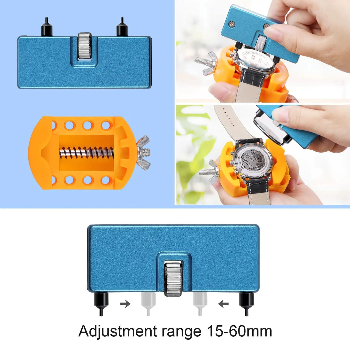 JOREST Watch Battery Replacement Kit, Watch Repair Screwdriver, Watch Band Replacement tool, Watch Wrench Back Remover, Watch Case Opener, Watch Back Remover Holder, Spring bar, Tweezers Anti Spier