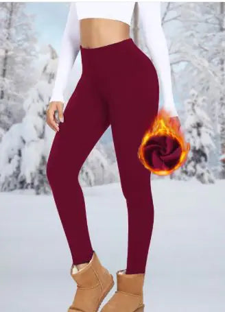 High Waist Warm Yoga Sports Leggings Anti Spier