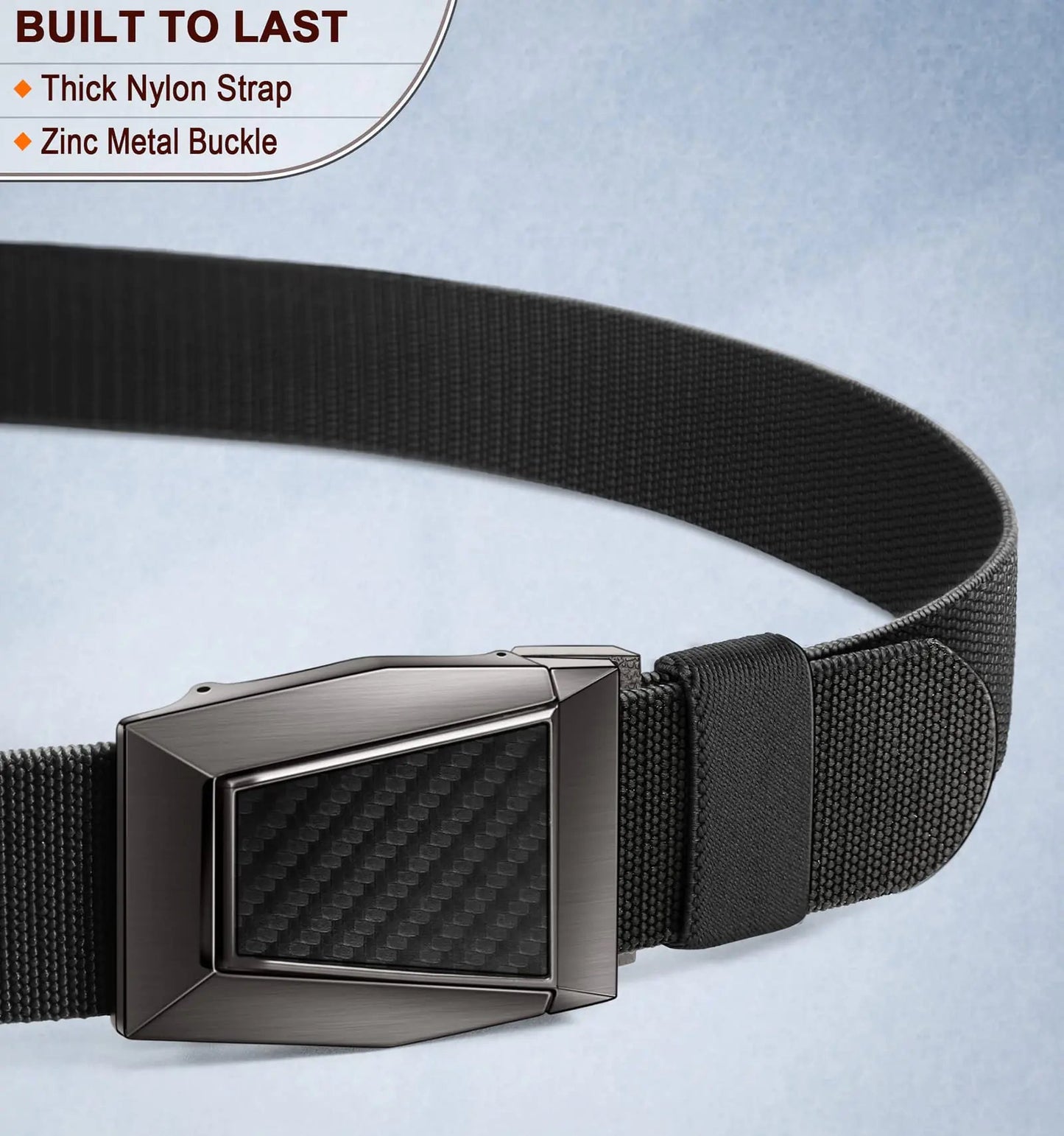 BULLIANT Tactical Belt for Men, Men Stretch Nylon Web Gift Belt 1.5"-Hiking Rigger Military Work-Quick Release Black2972 34"-38"Waist Adjustable Anti Spier