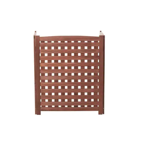 Cedar Privacy Fence 3 Panels Hidden Air Conditioning And Garbage Fence Anti Spier