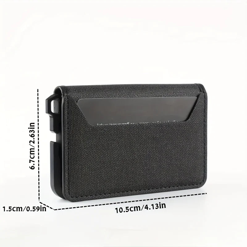 Men's Slim Metal Leather Wallet Anti Spier
