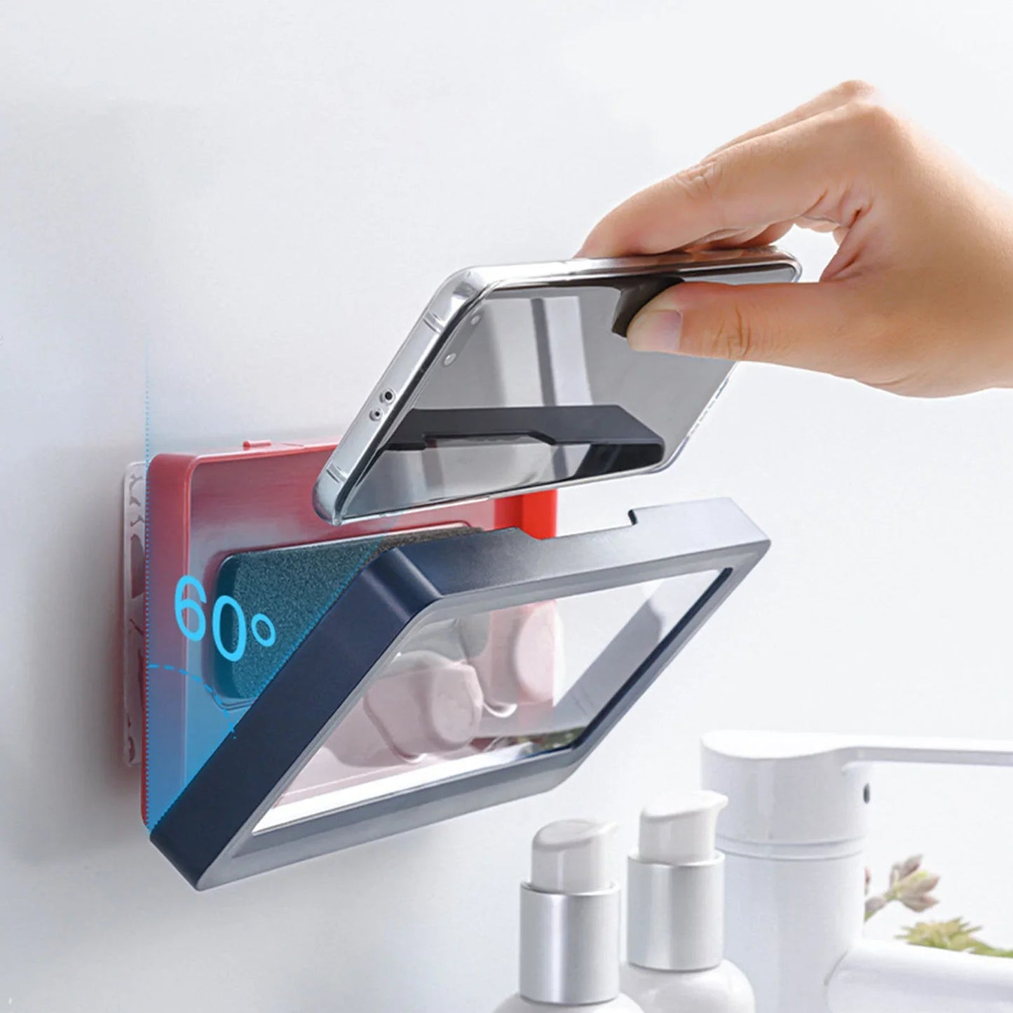 Phone Case Bath Wall Mounted Holder Anti Spier
