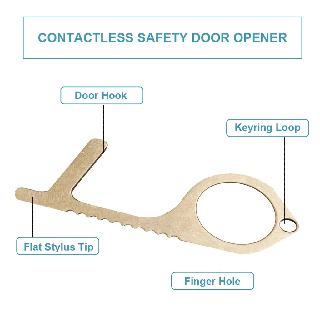 Brass Key Elevator Button Contactless Safety Door Opener Anti Spier