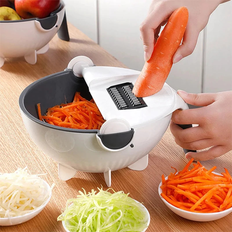 Magic Multifunctional Rotate Vegetable Cutter Anti Spier