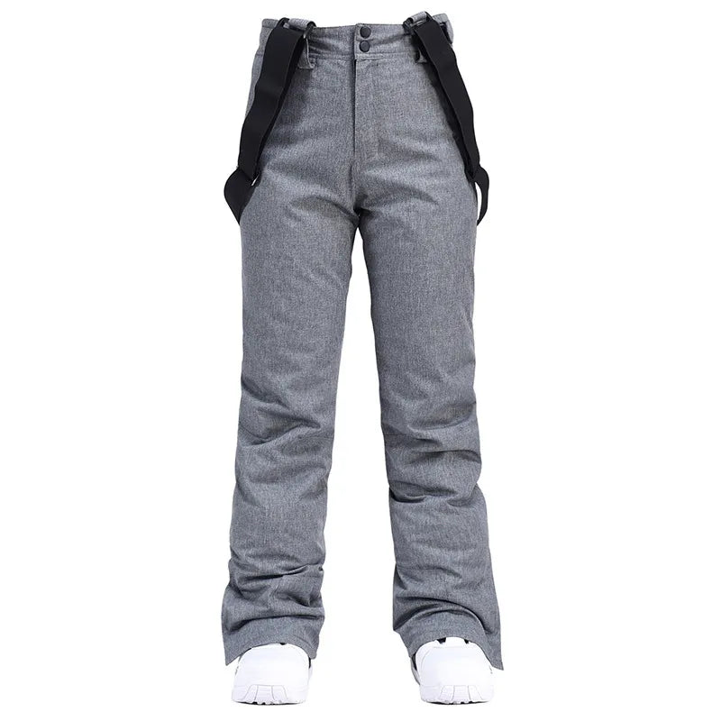Windproof Waterproof Ski Pants with Detachable Elastic Waist Anti Spier