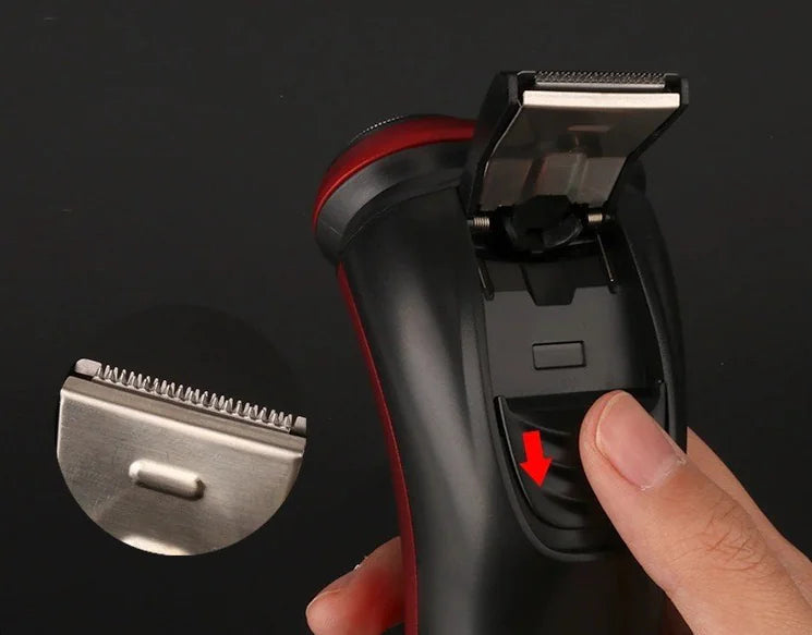 Men's Razor Rotary Waterproof Electric Shaver Pop-Up Trimmer Wet Dry Cordless Anti Spier