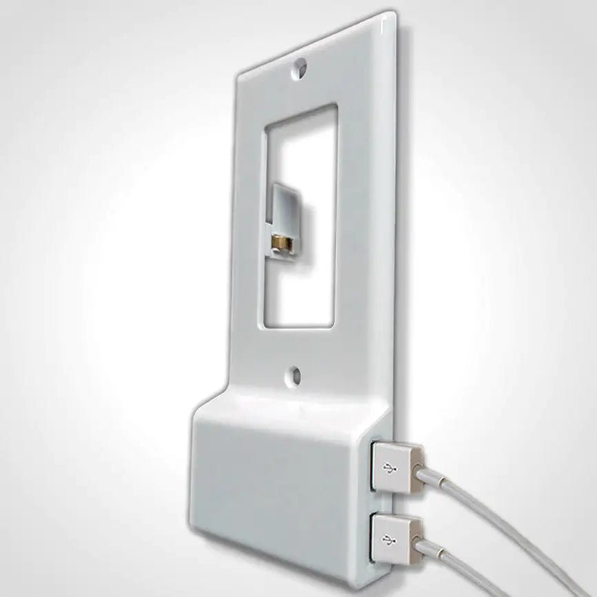 Invisible Dual USB Wall Charger Plate With Surge Protection Anti Spier