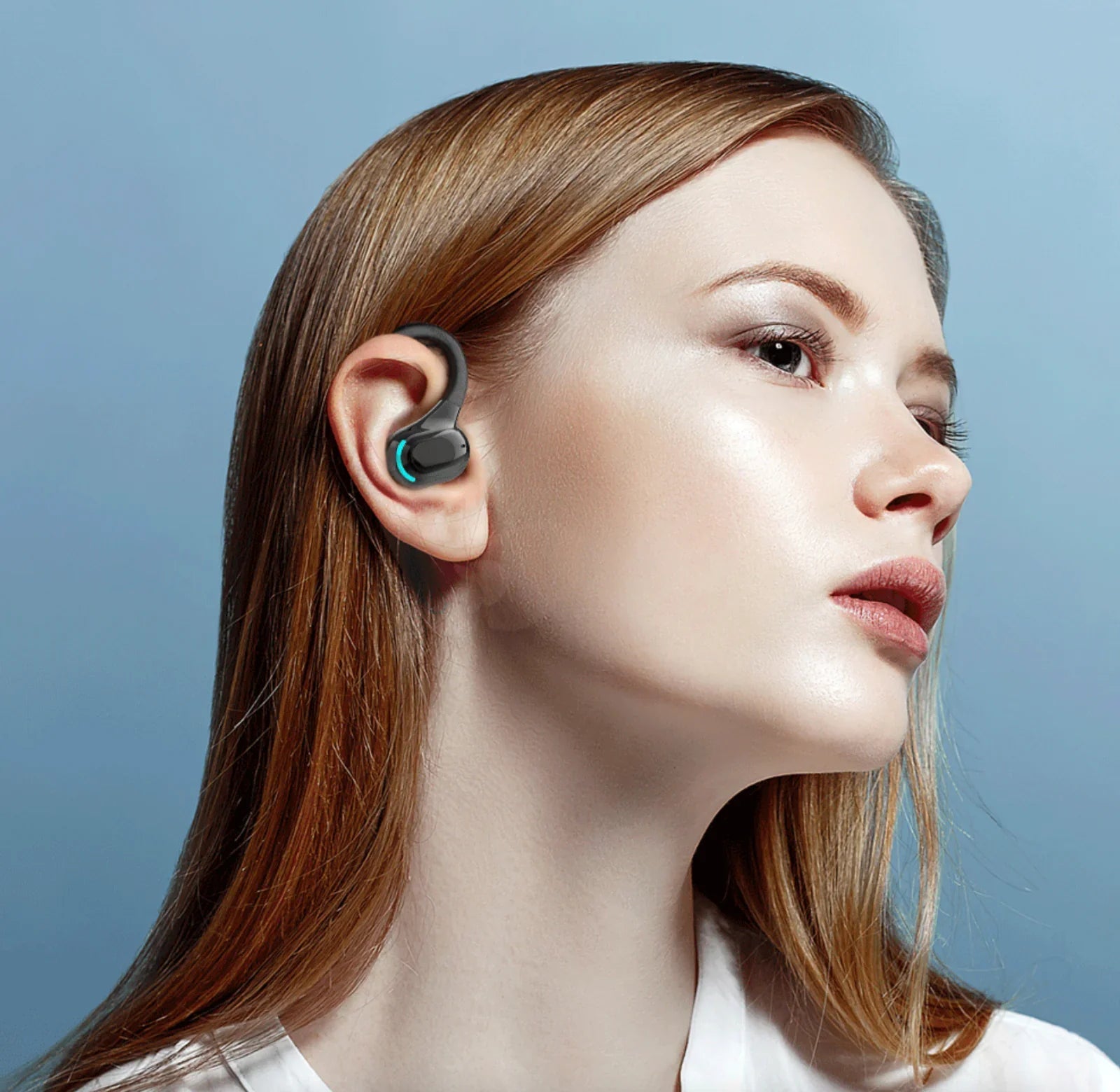 New Bluetooth 5.1 Headset Wireless Earbuds Earphones Stereo Headphones Ear Hook Anti Spier