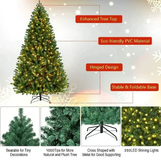 Christmas Tree with Warm Lights Anti Spier