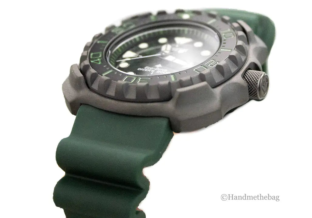 Citizen Promaster Marine Diver Eco-Drive Titanium Dark Green Strap Watch - Anti Spier 