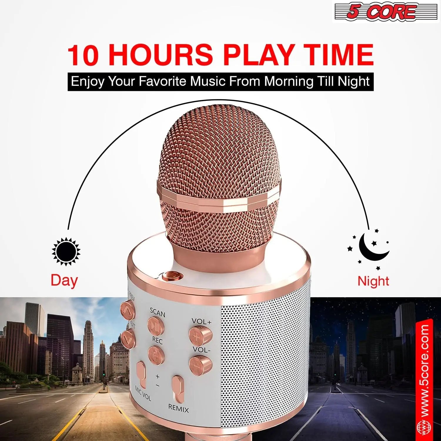 5Core Wireless Karaoke Microphone Bluetooth Mic Portable Handheld Microfonos Inalambricos Anti Spier
