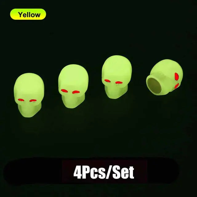 Glow in The Dark Tire Valve Caps Anti Spier