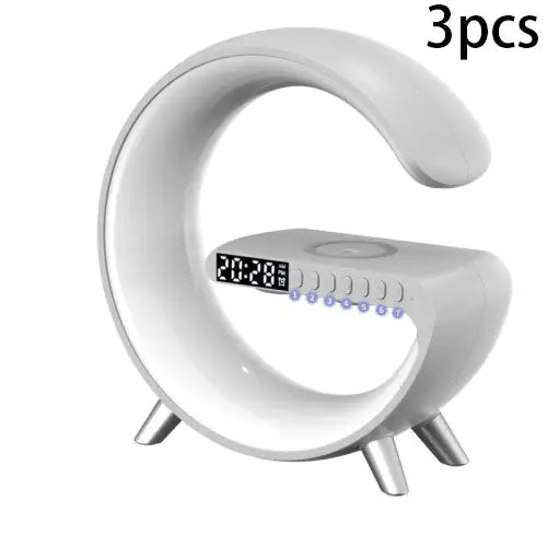 New Intelligent G Shaped LED Lamp Bluetooth Speake Wireless Charger Atmosphere Lamp App Control For Bedroom Home Decor Anti Spier