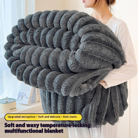 Faux Rabbit Fur Velvet Blanket Anti Spier