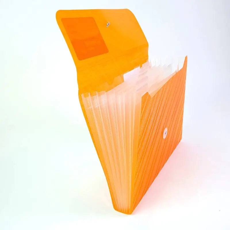 Translucent 7-Pocket Letter Size Poly Expanding File - 1pc Random Color Anti Spier